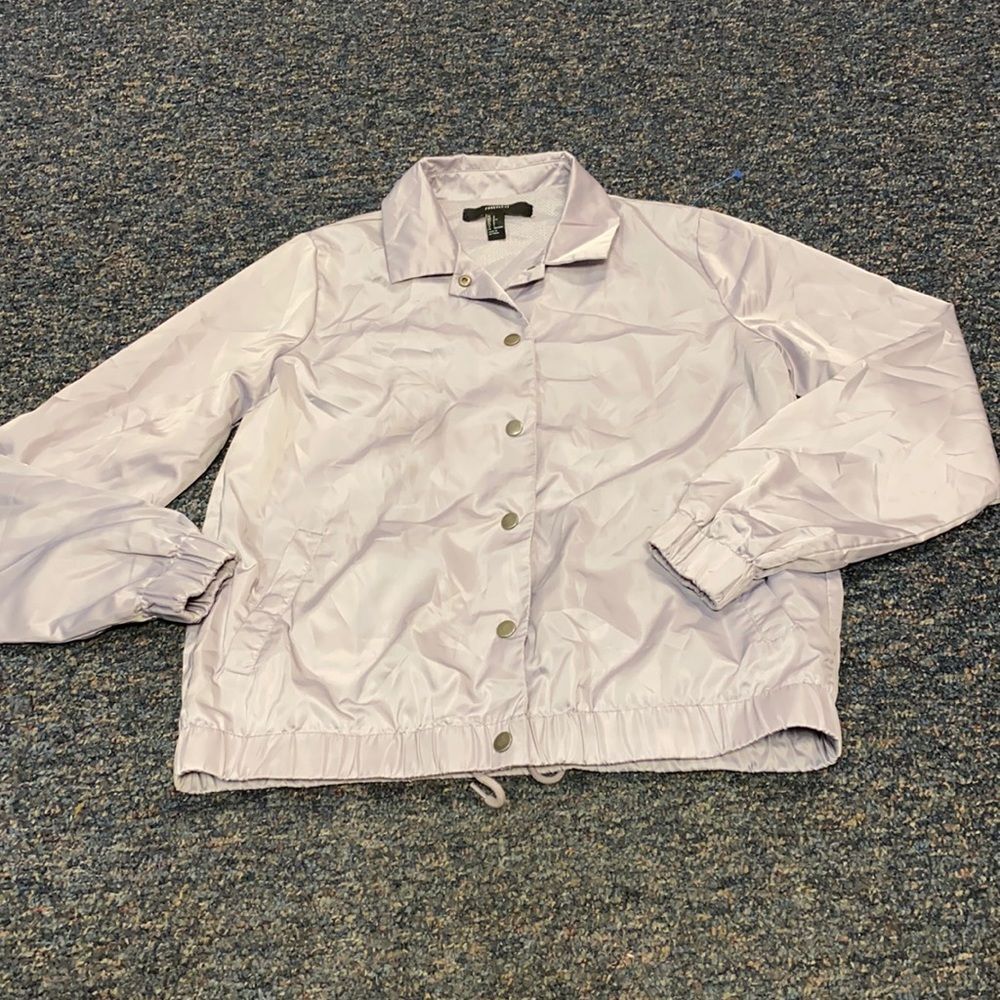 Forever 21 Lavender Snap Button Light Jacket sz. S